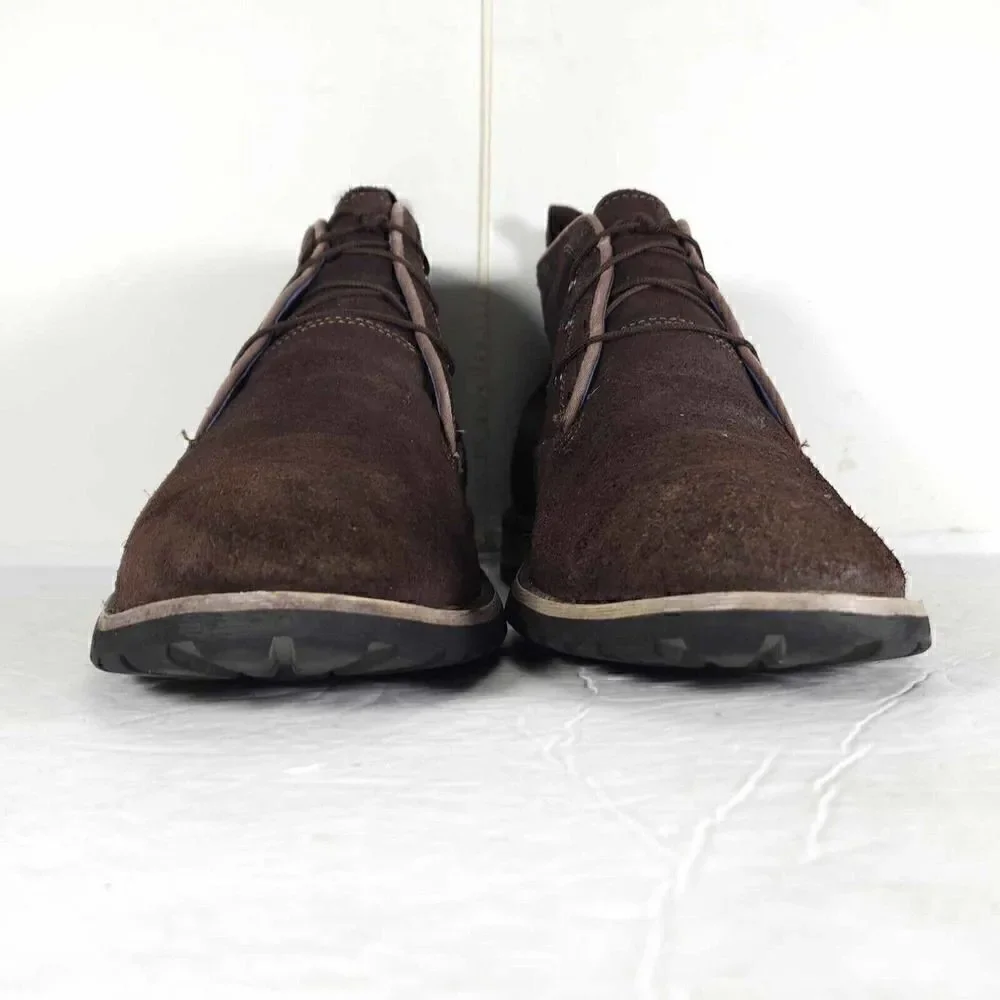 Marc Nason Men’s US 10,5 Brown Suede Leather Lace Up Ankle Chukka Boots Shoes